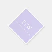 Serviette En Papier Élégant professionnel simple Monogramme minimalist (Coin)