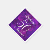 Serviette En Papier Elégant Purple 50 et Fabuleux fête d'anniversaire (Coin)