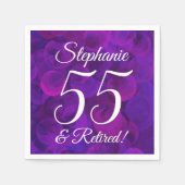 Serviette En Papier Élégant Purple 55 et Retraité (Devant)