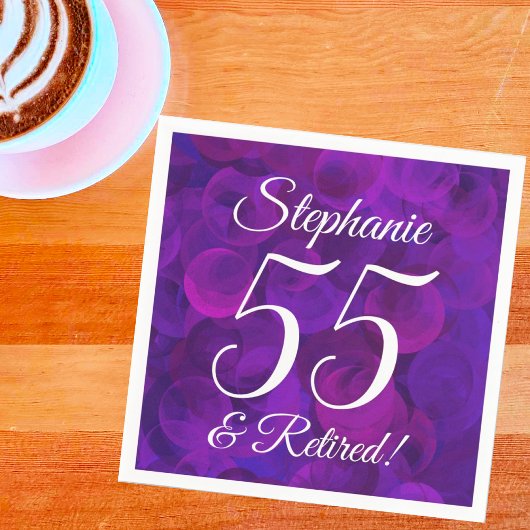 Serviette En Papier Élégant Purple 55 et Retraité
