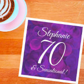 Serviette En Papier Elegant Purple 70 et fête d'anniversaire sensation