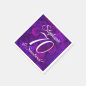 Serviette En Papier Elegant Purple 70 et fête d'anniversaire sensation (Coin)