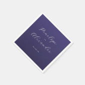 Serviette En Papier Elegant Purple Calligraphy (Coin)