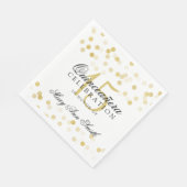Serviette En Papier Élégant Quinceanera Party Gold Foil Parties scinti (Coin)