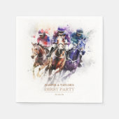 Serviette En Papier Élégant Race Horse Derby Party équestre (Devant)