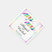Serviette En Papier Elégant Rainbow Floral Mme Mariage Napkin (Coin)