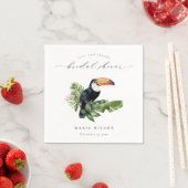 Serviette En Papier Élégant Réception de Mariage de Toucan de la Forêt (En situation)