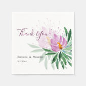 Serviette En Papier Élégant romantique violet lotus aquarelle Art (Devant)