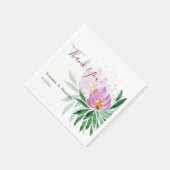 Serviette En Papier Élégant romantique violet lotus aquarelle Art (Coin)