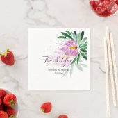 Serviette En Papier Élégant romantique violet lotus aquarelle Art (En situation)