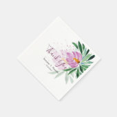 Serviette En Papier Élégant romantique violet lotus aquarelle Art (Coin)