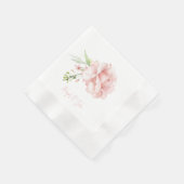 Serviette En Papier Élégant Rose Blush Mariage personnalisé (Coin)