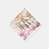 Serviette En Papier Elégant rose Blush Quinceañera (Coin)