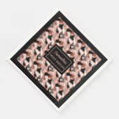 Serviette En Papier Élégant Rose de serviettes Parties scintillant or  (Coin)