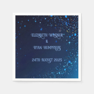 Serviette En Papier Elégant rose et blues vert design étincelant