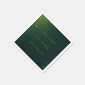 Serviette En Papier Elégant rose et blues vert design étincelant (Coin)