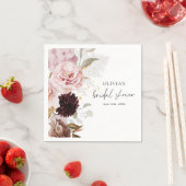 Serviette En Papier Élégant Rose Floral Fête de Mariage  (En situation)