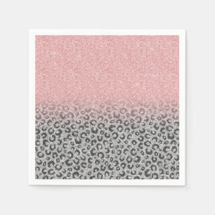 Serviette En Papier Élégant Rose Gold Parties scintillant Empreinte de