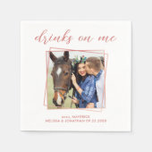Serviette En Papier Élégant Rose Gold Personnalisé Mariage photo (Devant)