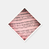 Serviette en papier élégant rose pour la musique (Coin)