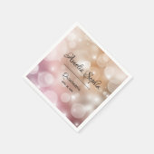 Serviette En Papier Elégant rose - Rose Gold Bokeh (Coin)