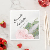 Serviette En Papier Élégant rose rose rose rose rose rose Mariage de c (En situation)