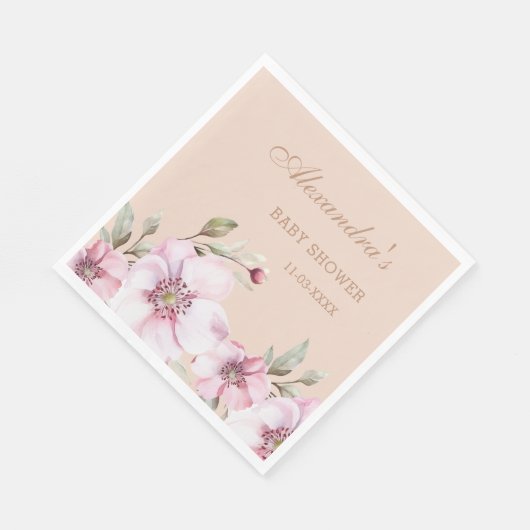 Serviette En Papier Elégant rose rose rose rose rose Roses Baby shower (Coin)