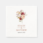 Serviette En Papier Élégant rose rose rouge rose rose rose rose pâle M (Devant)