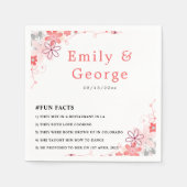 Serviette En Papier Élégant rose rustique Roses été Mariage floral (Devant)