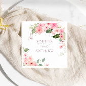 Serviette En Papier Élégant rose Sakura Fleurs Mariages serviettes