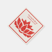 Serviette En Papier Elégant Ruby Gemstone Zen Lotus Yoga Personnaliser (Coin)