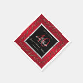 Serviette En Papier Elégant Ruby Gemstones 40e anniversaire de Mariage (Coin)