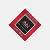 Serviette En Papier Elégant Ruby Gemstones 40e anniversaire de Mariage (Coin)