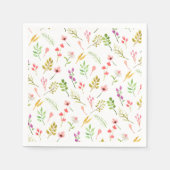 Serviette En Papier Elegant Rustic Floral Garden Baby Shower (Devant)