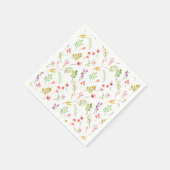 Serviette En Papier Elegant Rustic Floral Garden Baby Shower (Coin)