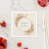 Serviette En Papier Élégant Rustique Automne Beige Mariage serviettes (En situation)