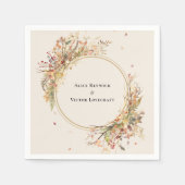 Serviette En Papier Élégant Rustique Automne Beige Mariage serviettes (Devant)