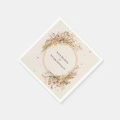 Serviette En Papier Élégant Rustique Automne Beige Mariage serviettes (Coin)