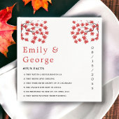 Serviette En Papier Élégant Rustique Automne Rouge Feuilles Boho Autom