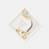 Serviette En Papier Elégant Rustique Citrouille d'automne Arch Mariage (Coin)
