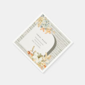 Serviette En Papier Elégant Rustique Citrouille d'automne Arch Mariage (Coin)