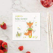 Serviette En Papier Élégant rustique mignon Woodland Fun Fox Baby show (En situation)