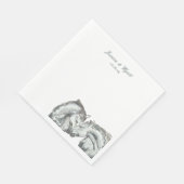 Serviette En Papier Élégant Rustique Nuzzling Horses Mariage (Coin)