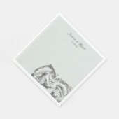 Serviette En Papier Élégant Rustique Nuzzling Horses Mariage (Coin)