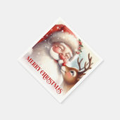 Serviette En Papier Elegant Santa Rudolph Holiday Table Napkins (Coin)