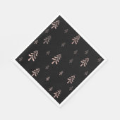 Serviette En Papier Élégant sapin de Noël noir roux (Coin)