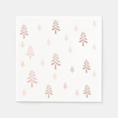 Serviette En Papier Élégant sapin de Noël rose vif (Devant)