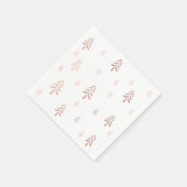 Serviette En Papier Élégant sapin de Noël rose vif (Coin)