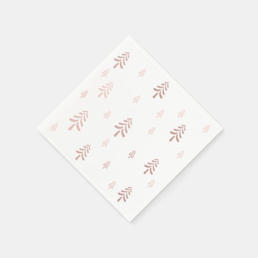 Serviette En Papier Élégant sapin de Noël rose vif (Coin)