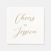 Serviette En Papier Elegant Script 30th Birthday Party Photo Welcome (Devant)